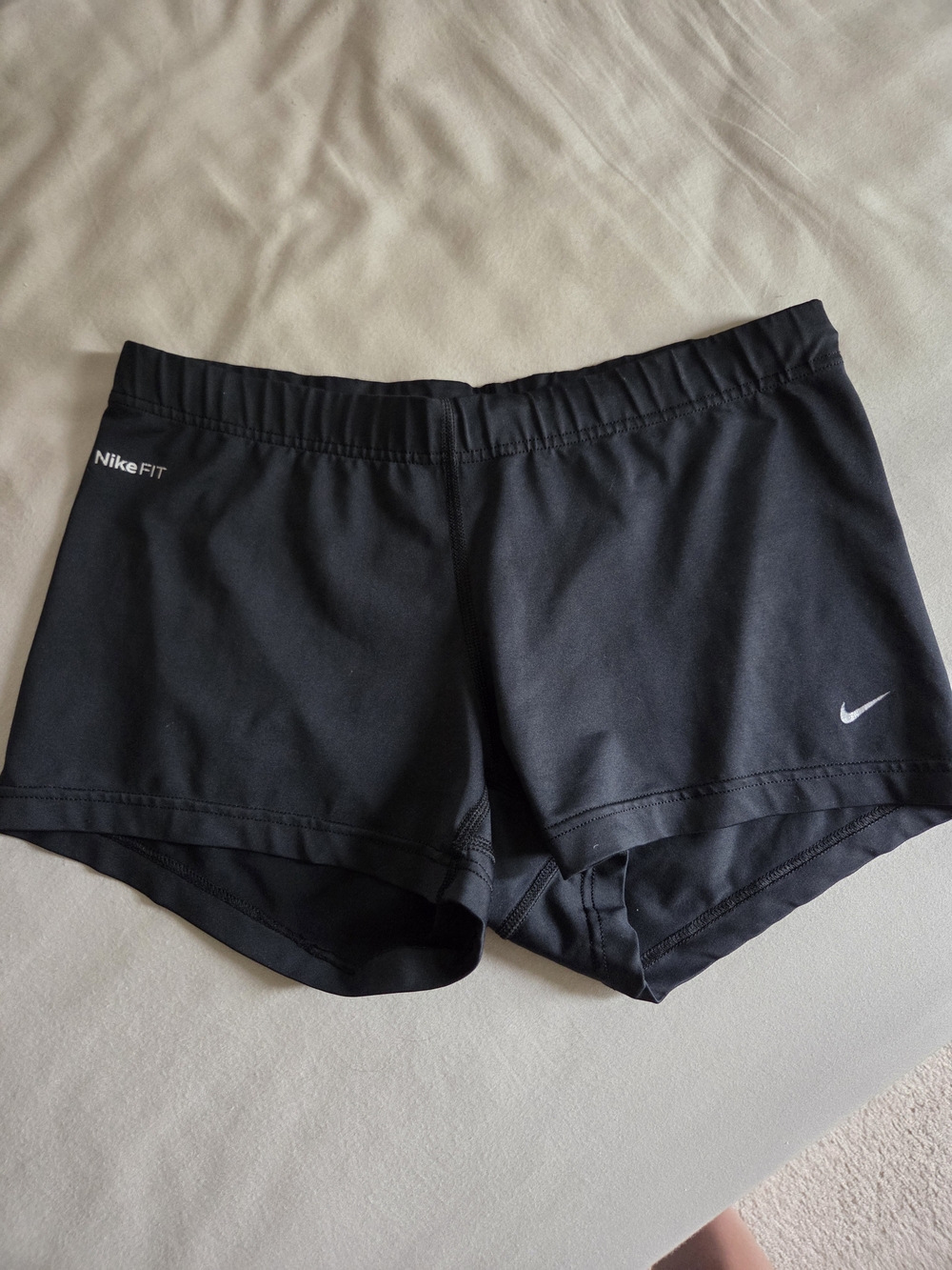Nike Black Women's Athletic Running Shorts with Swoosh